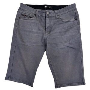 Fried Denim Mens 32 Grey Long Shorts Y2K Cotton/Polyester/Spandex Blend